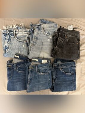 Levi’s & Popular Brand Women's Jeans - Light, Medium & Dark Blue, Black Wash